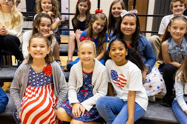 School-wide assembly with Veterans and their families. 